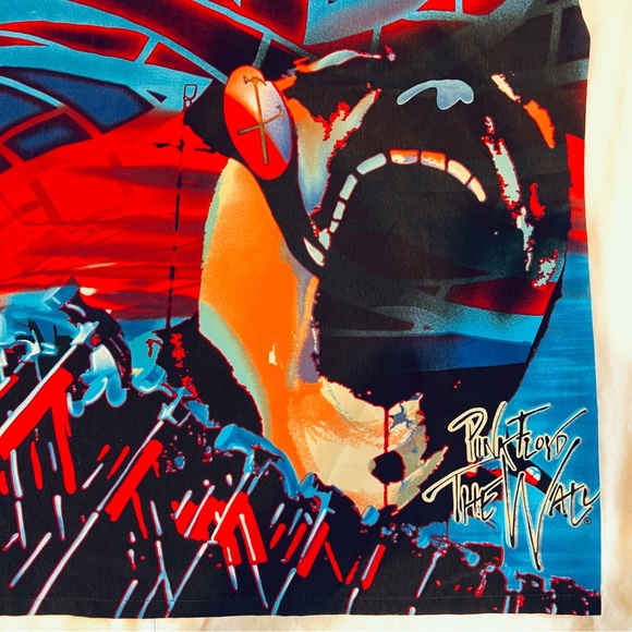 Vintage Pink Floyd “The Wall” Scream Face Button Up Shirt Size L - Picture 9 of 16